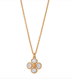 Berry Clover Double Sided Charm Necklace | Pearl