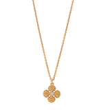 Berry Clover Double Sided Charm Necklace | Pearl