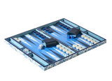 Lacquer Backgammon Set | Palm Beach Blue
