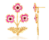 Dianthus Convertible Bouquet Post Earring | Pink Jade