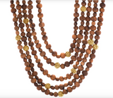 Earth Goddess Beads 5 Strand Necklace | Teak
