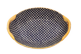 Nested Oval Bowl w/Handles | Mocha Foliage