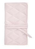 Leah Quilted Jewelry Roll | Pale Pink