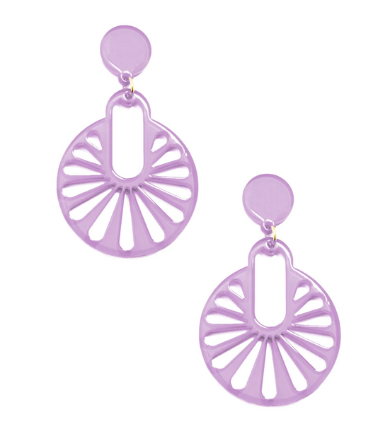 Cutout Disk Drop Earring | Lavender