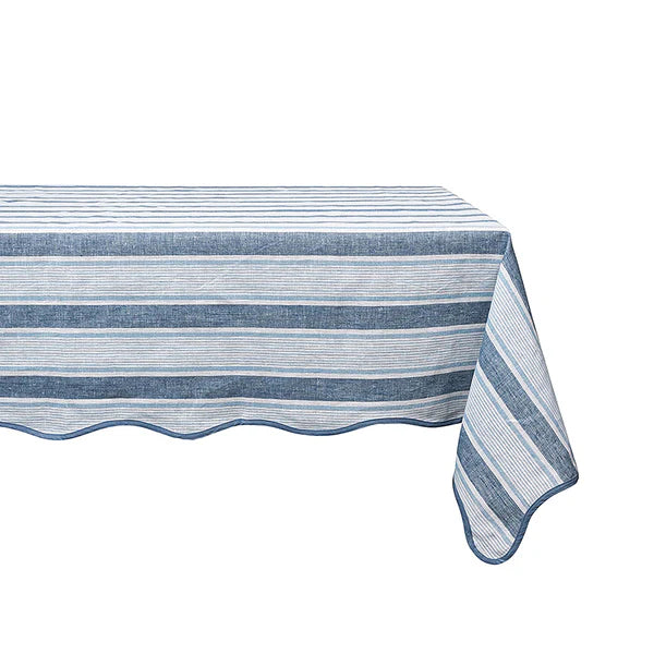 Cabana Stripe 60" x 120" Tablecloth | Ocean