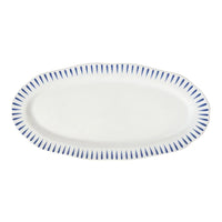 Sitio Stripe 15" Hostess Tray | Delft Blue