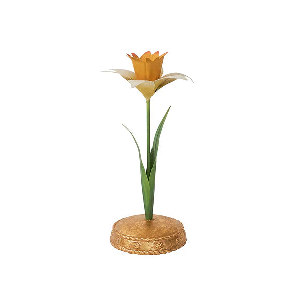 Meadow Walk Daffodil 9" Candlestick |Yellow