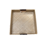Pandanus Tray-Leather Handles