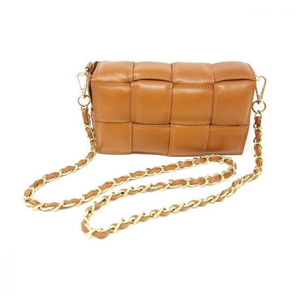 Quilted Leather Handbag | Camel