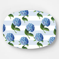 Serving Platter | Hydrangeas Stripe