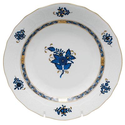 Chinese Bouquet Dessert Plate | Navy