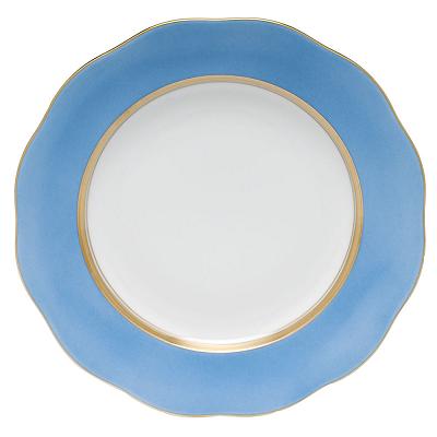 Silk Ribbon Dessert Plate | Cornflower
