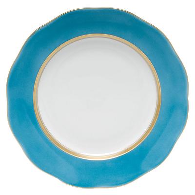 Silk Ribbon Dessert Plate | Turquoise