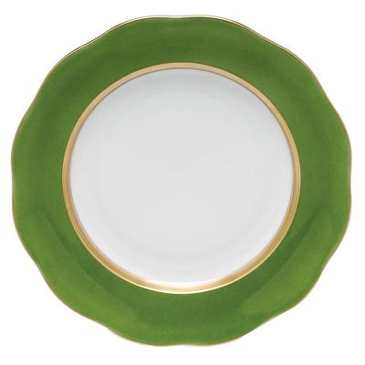 Silk Ribbon Dessert Plate | Fern