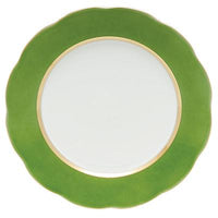 Silk Ribbon Service Plate | Fern