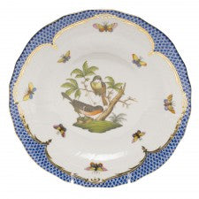 Rothschild Bird Blue Border Dessert Plate | Motif 02