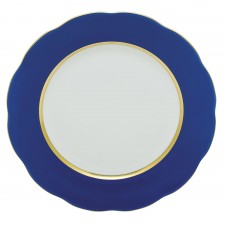 Silk Ribbon Service Plate | Cobalt