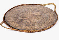 Round Serving Tray With Glass Bottom