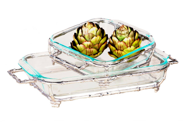 Rectangular Bamboo Baking Dish | Silver