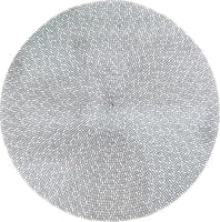 Tweed Braid Round Placemat | Natural/Blue