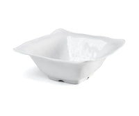 Ruffle White Melamine Square Serving Bowl