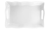Ruffle Melamine Tray | White
