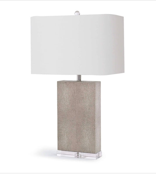 Marcel Shagreen Column Lamp | Ivory