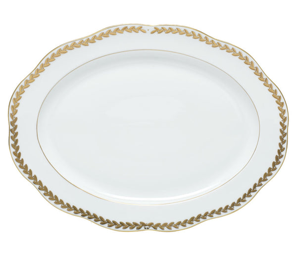 Golden Laurel Oval Platter