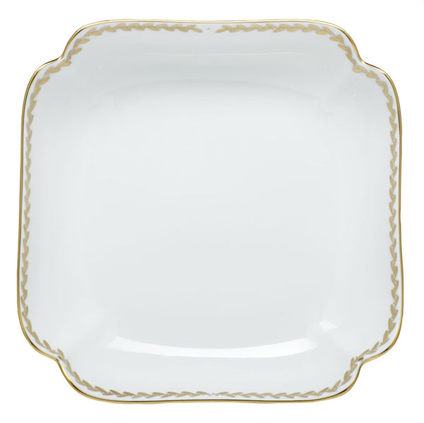 Golden Laurel Square Fruit Dish