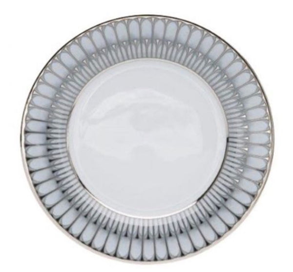 Arcades Dinner Plate | Grey & Platinum