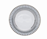 Arcades Dessert Plate | Grey & Platinum