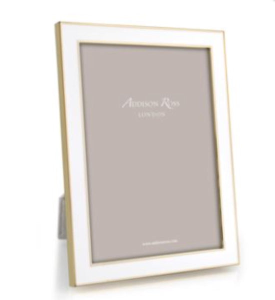 Enamel and Gold Frame 8 x 10 | White