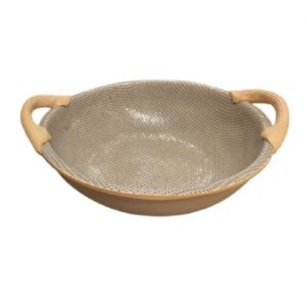 Vegetable Bowl w/Handles | Honeycomb Charcoal