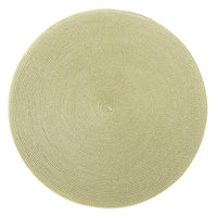 Round  Two Tone Indo Placemat | Moss Canary
