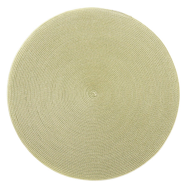 Round  Two Tone Indo Placemat | Moss Canary