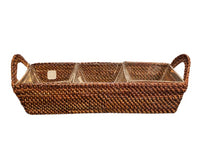 Rectangular Tray with Three Glass Dishes