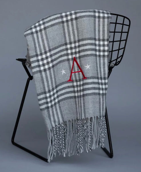 Plaid Receiving Blanket | Grey Plaid