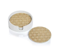 Woven Ash Coasters in Tray