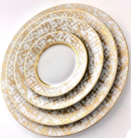 Tweed Dessert Plate | Gold