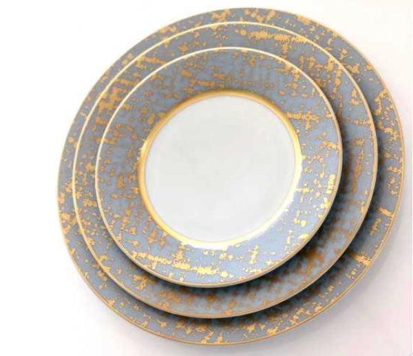 Tweed Dessert Plate | Grey Gold