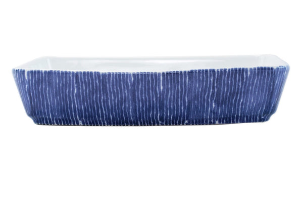 Santorini Rectangular Baker | Stripe