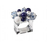 Cloud Napkin Ring | White Blue