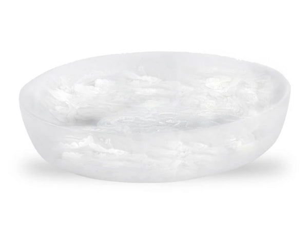 Round Large Swirl Bowl | White