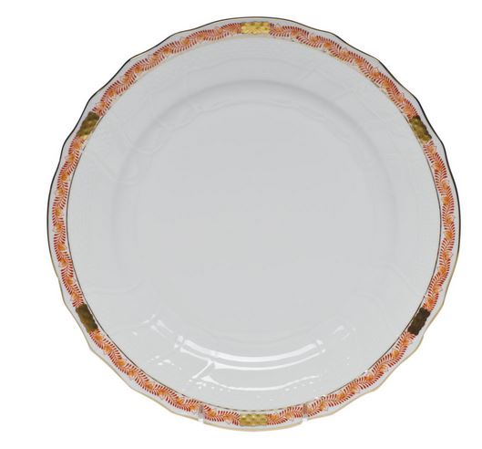Chinese Bouquet Garland Dinner Plate | Rust