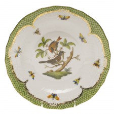 Rothschild Bird Green Border Dessert Plate | Motif # 4