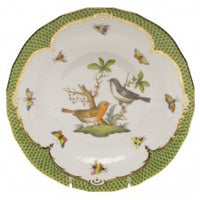 Rothschild Bird Green Border Dessert Plate | Motif # 5