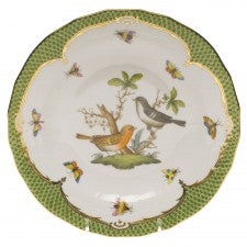 Rothschild Bird Green Border Dessert Plate | Motif # 5