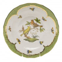 Rothschild Bird Green Border Dessert Plate | Motif # 6