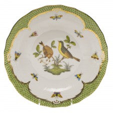Rothschild Bird Green Border Dessert Plate | Motif # 7
