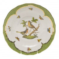 Rothschild Bird Green Border Dessert Plate | Motif # 8